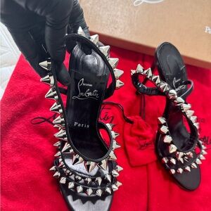 Christian Louboutin Black Studded Heels
